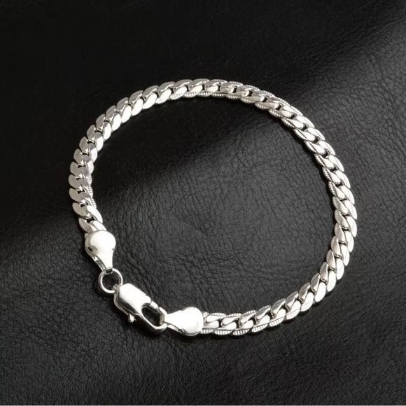 Sterling SILVER SNAKE CHAIN BRACELET 7” - Picture 1 of 11